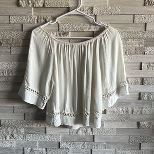 White Off Shoulder Top Size S